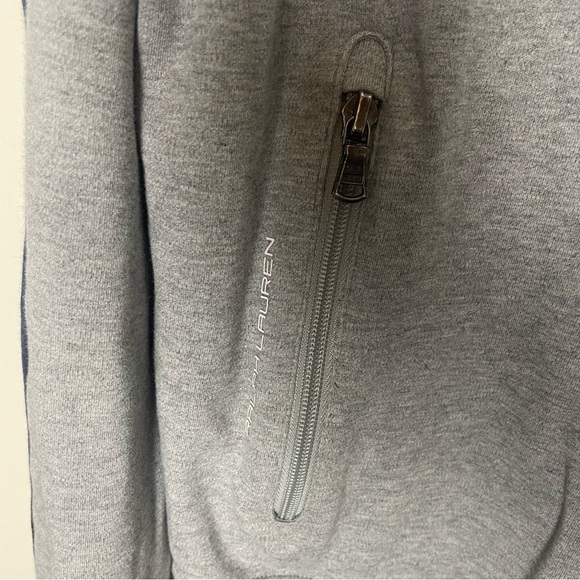 Vintage POLO Ralph Lauren Gray Zip Up Sweater Size Medium - Picture 8 of 9
